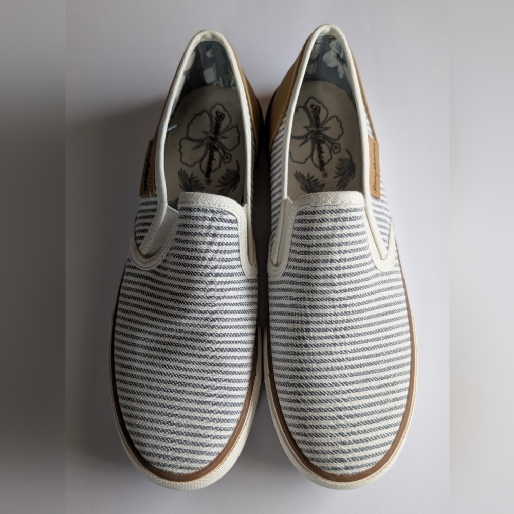 NWOT Women's Tommy Bahama Canvas Slip Ons Size 8.5